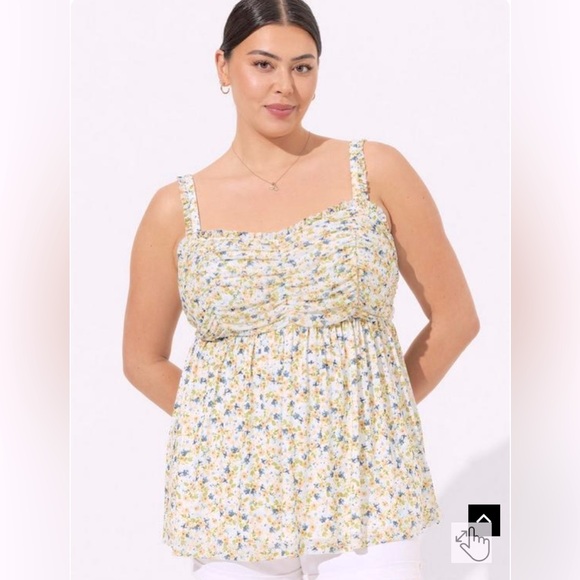 Torrid Stretch Mesh Babydoll Ditsy Floral 3 NWT - Picture 1 of 7